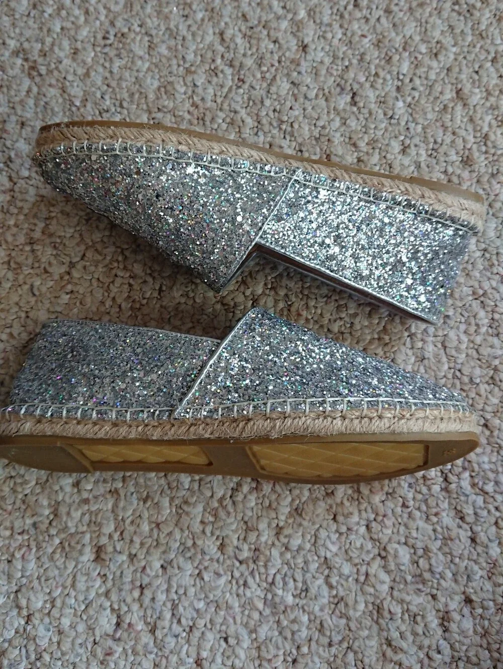 Chiara Ferragni “Popcorn & soda” Glitter Ballet espadrille Flats size 7.5